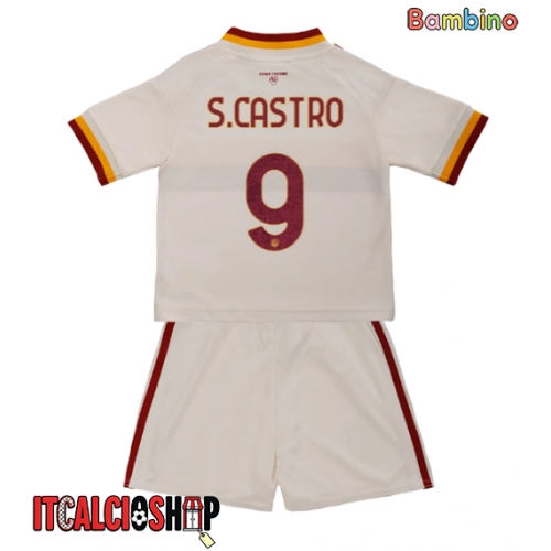 AS Roma Santiago Castro #9 Seconda Maglia Bambino 2026-27 Manica Corta (+ Pantaloni corti)